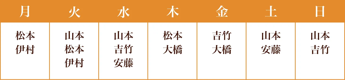 ドクター出勤日